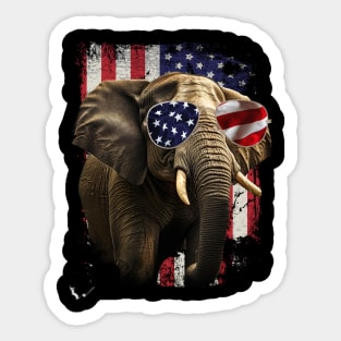 Majestic Marvels Elephant Chronicles, Stylish Tee Extravaganza Sticker